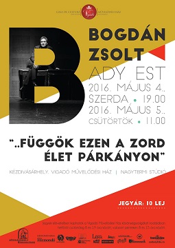 Bogdán Zsolt Ady-estje a Vigadó színpadán