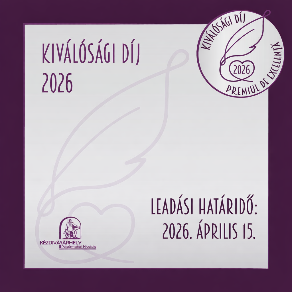 Kiválósági Díj kiírása diákok számára