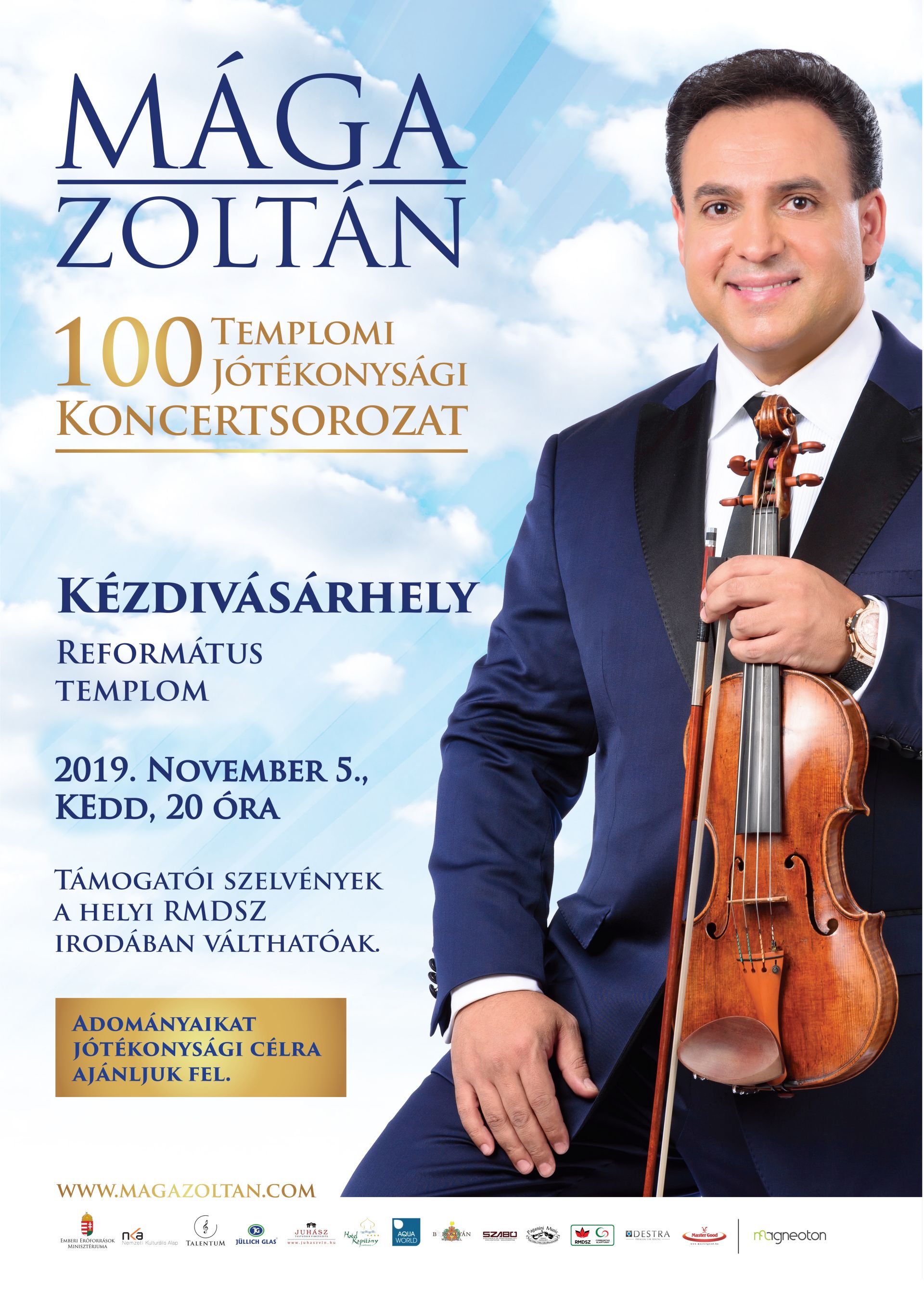 Jótékonysági Mága Zoltán koncert Kézdivásárhelyen