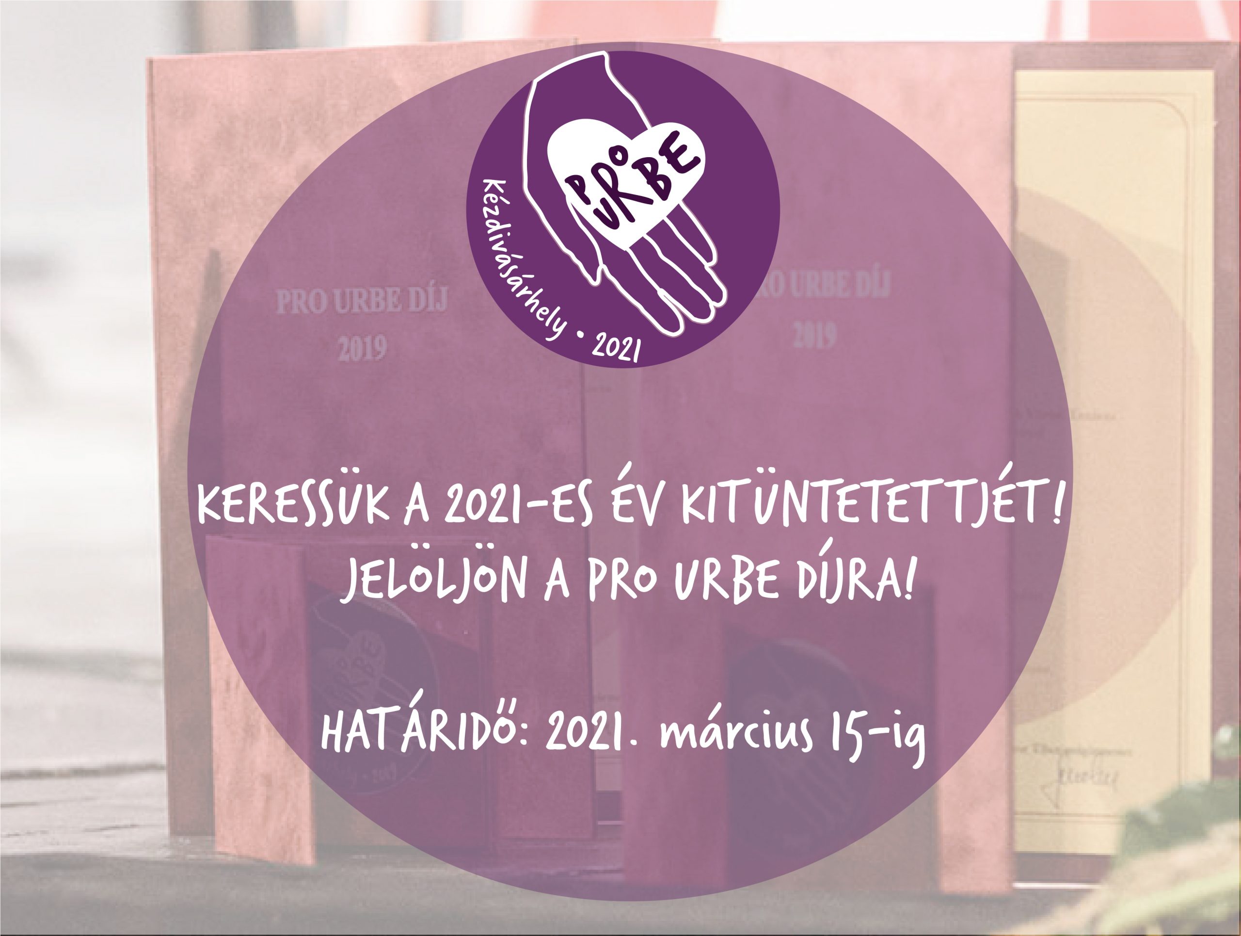 Kiírják a Pro Urbe díjat 2021-re