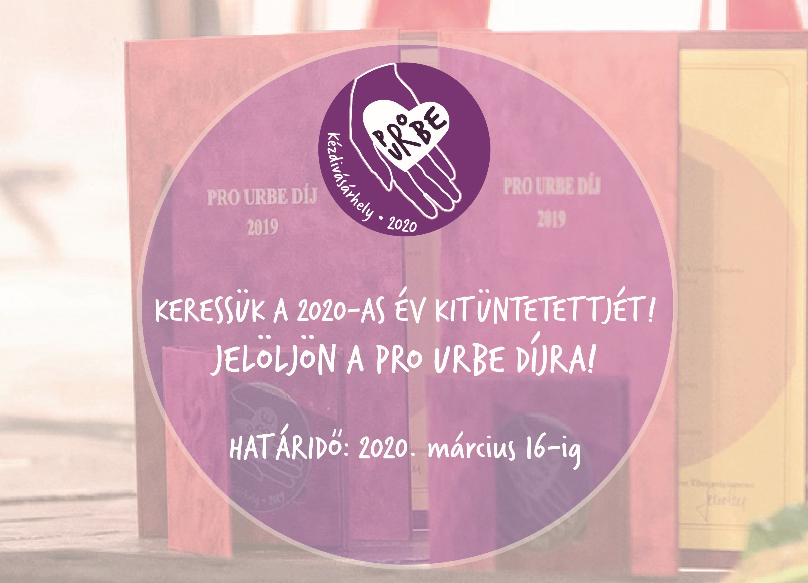 2020-ban is odaítélik a Pro Urbe díjat